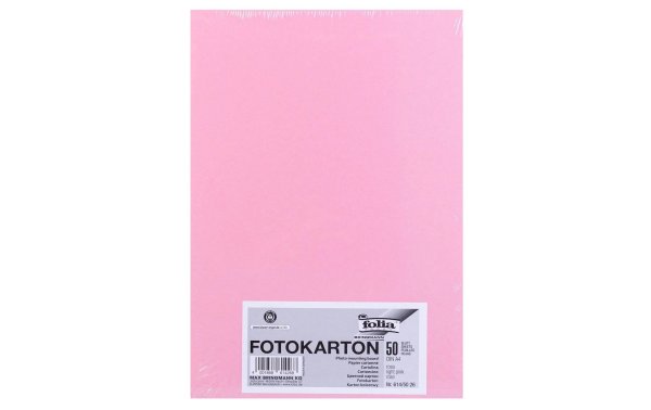 Folia Fotokarton A4, 300 g/m², 50 Blatt, Rosa