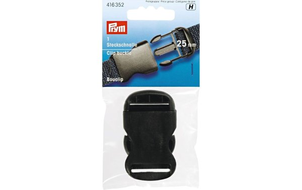 Prym Steckschnalle 25 mm, Schwarz