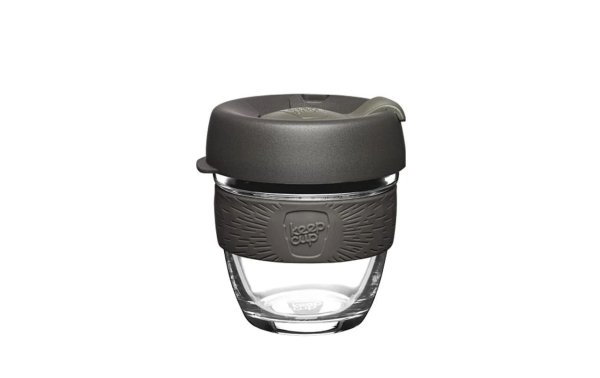 KeepCup Thermobecher Brew XS Glas/Silikon, 227 ml, Silber