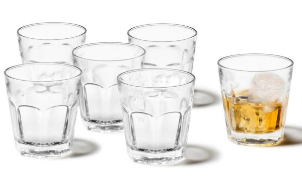 Leonardo Whiskyglas Rock 250 ml, 6 Stück, Transparent