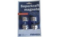 Franken Hakenmagnet Ø 16 mm x 16 mm,  4 Stück, Silber
