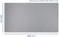 Delock Mausmatte 900 x 500 x 2 mm Grau