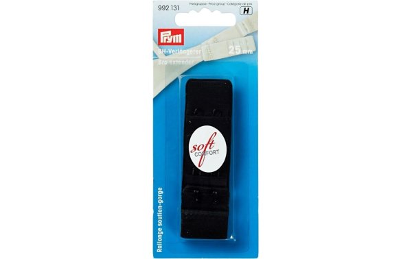 Prym BH-Verlängerung 25 mm, zum Einhaken, Schwarz