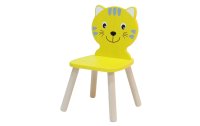 Spielba Holzspielwaren Kinderstuhl Katze Gelb