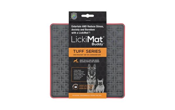 LickiMat Futtermatte Dog Buddy Tuff, 20 x 20 cm, Rot