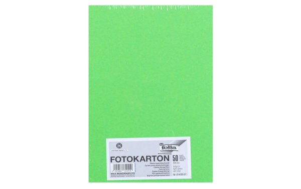 Folia Fotokarton A4, 300 g/m², 50 Blatt, Hellgrün