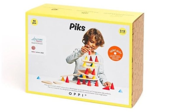 OPPI Stapelspielzeug Piks Medium Kit 44 Teile