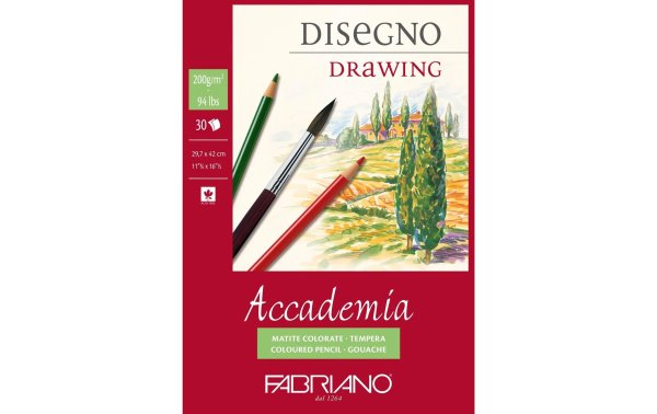 Fabriano Zeichenblock Drawing A3, 30 Blatt