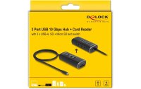 Delock USB-Hub 3x USB A/1x USB C 10Gbps und 1x mircoSD/SD