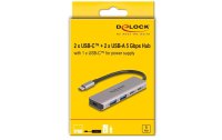 Delock USB-Hub 2x USB C 5Gbps/2x USB A 5Gbps