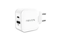 Nevox USB-Wandladegerät USB-C Power Delivery + QC 3.0 18 W