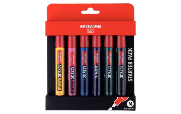 Amsterdam Acrylmarker Starter Set 6 Stück