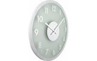 NeXtime Wanduhr Frosted Wood Ø 50 cm Weiss