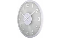 NeXtime Wanduhr Frosted Wood Ø 50 cm Weiss