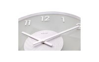 NeXtime Wanduhr Frosted Wood Ø 50 cm Weiss