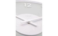 NeXtime Wanduhr Frosted Wood Ø 50 cm Weiss