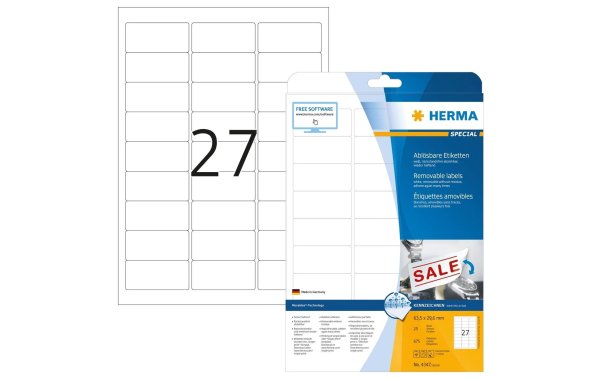 HERMA Universal-Etiketten Movables 63.5 x 29.6 mm, 675 Etiketten