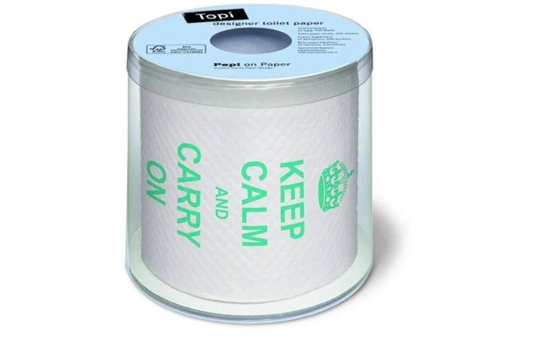 Paper + Design Toilettenpapier Keep calm 1 Rollen, 3-lagig, Mehrfarbig