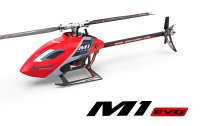 OMPHobby Helikopter M1 EVO Flybarless, 3D, Rot BNF