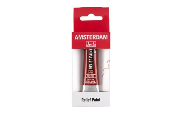 Amsterdam Acrylfarbe Reliefpaint 422 Rotbraun deckend, 20 ml