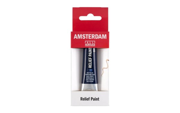 Amsterdam Acrylfarbe Reliefpaint 502 Tiefblau deckend, 20 ml