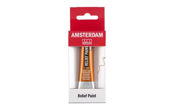 Amsterdam Acrylfarbe Reliefpaint 814 Antikgold deckend, 20 ml