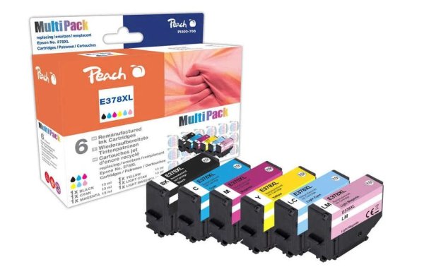 Peach Tinte Epson T3798, No 378XL Multi BK, 2x C, 2x M, Y