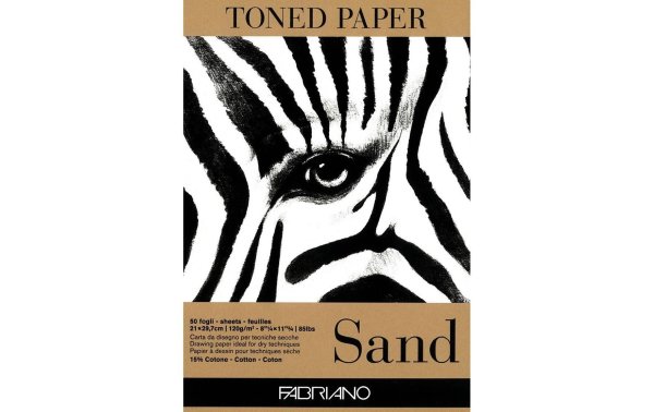 Fabriano Zeichenblock Toned Sand A4, 50 Blatt