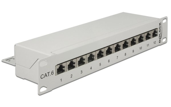 Delock Netzwerkpanel 12 Port 10" Cat.6 LSA Grau