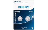 Philips Knopfzelle Lithium CR2032 2 Stück