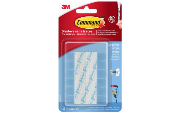 Command Klebestick-Set Mini Strips, 40 Stück, Transparent