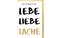 Braun + Company Geburtstagskarte Lebe Liebe Lache 11.5 x...