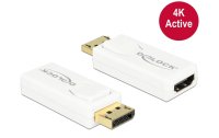 Delock Adapter Displayport - HDMI aktiv, 4K, weiss