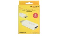 Delock Adapter Displayport - HDMI aktiv, 4K, weiss