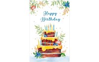 Susy Card Geburtstagskarte Torte 11 x 17 cm