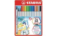 STABILO Pen 68 15 Stück, Metalletui