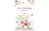Susy Card Geburtstagskarte Blumengesteck 11 x 17 cm