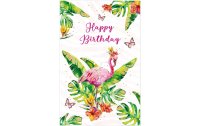 Susy Card Geburtstagskarte Flamingo 11 x 17 cm