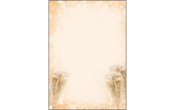 Sigel Motivpapier Champagne A4, 100 Blatt