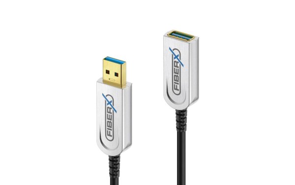 FiberX USB 3.1-Verlängerungskabel Fiber, 10Gbps USB A - USB A 40 m