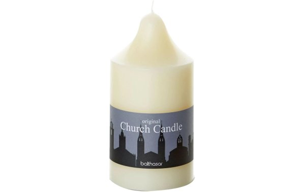 balthasar Church Candle 15 cm x 7.5 cm, Crème