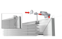 Gardinia Plissée Easyfix, blickdicht 65 x 130 cm, Weiss