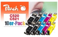 Peach Tinte Canon PGI-520/CLI-521 Multi-10-Pack C, M, Y, BK