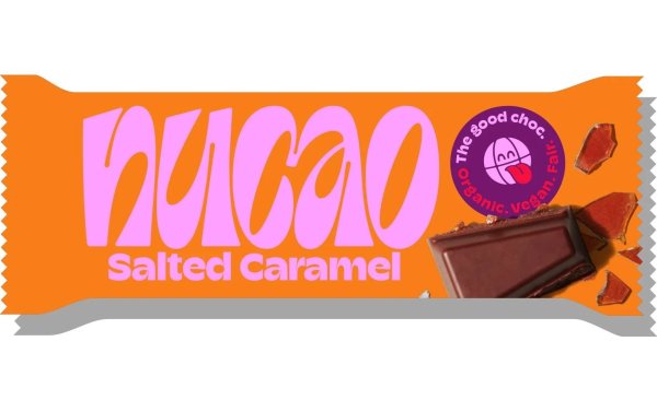The nu + company Schokoladenriegel Bio Nucao Salted Caramel 33 g