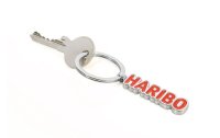 Troika Schlüsselanhänger Haribo Logo Rot, Silber