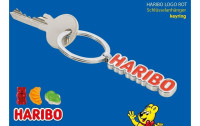 Troika Schlüsselanhänger Haribo Logo Rot, Silber