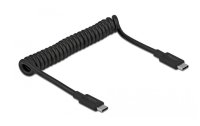 Delock USB 3.0-Spiralkabel 10Gbps, 3A USB C - USB C 1.2 m