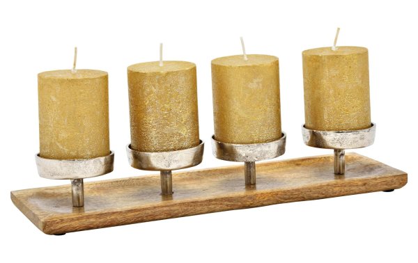 G. Wurm Adventskranz für 4 Kerzen, Braun
