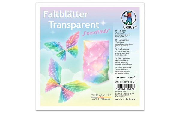 URSUS Bastelpapier 50 Blatt, Mehrfarbig