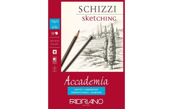 Fabriano Zeichenblock Sketching A3, 50 Blatt